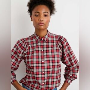Alex Mill Janelle Blouse Res Tartan size small